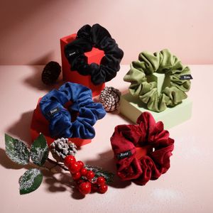 wholesale custom logo girls women fashion facial bulk luxury RPET Velvet makeup skincare designer headband hair scrunchies