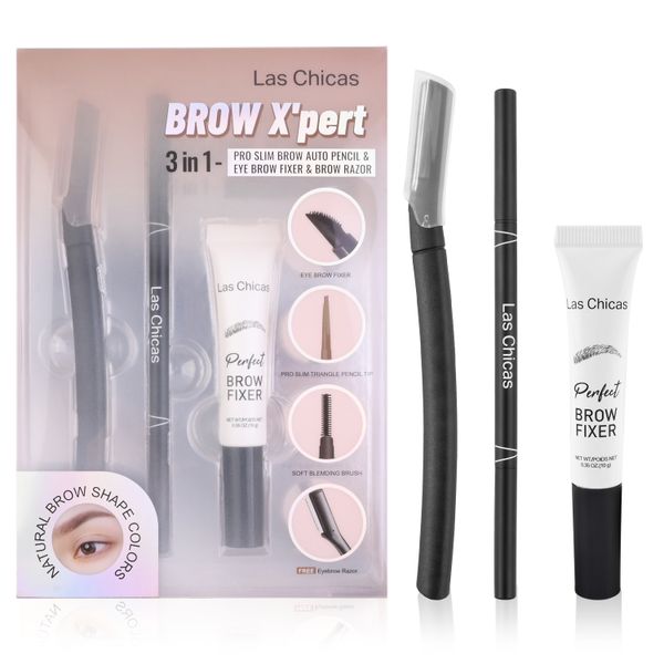 Las Chicas Professional Waterproof Brow kit Freeze Styling Fix Eyebrow Setting Gel for cosmetic