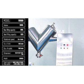 V-200 SS304 High Quality V Type Powder Blender Powder Mixture Machine Dry Blending Equipment