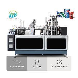 PE/PLA coated paper cup making machine single/double wall paper cup machine hot/cold drink disposable cup making machine
