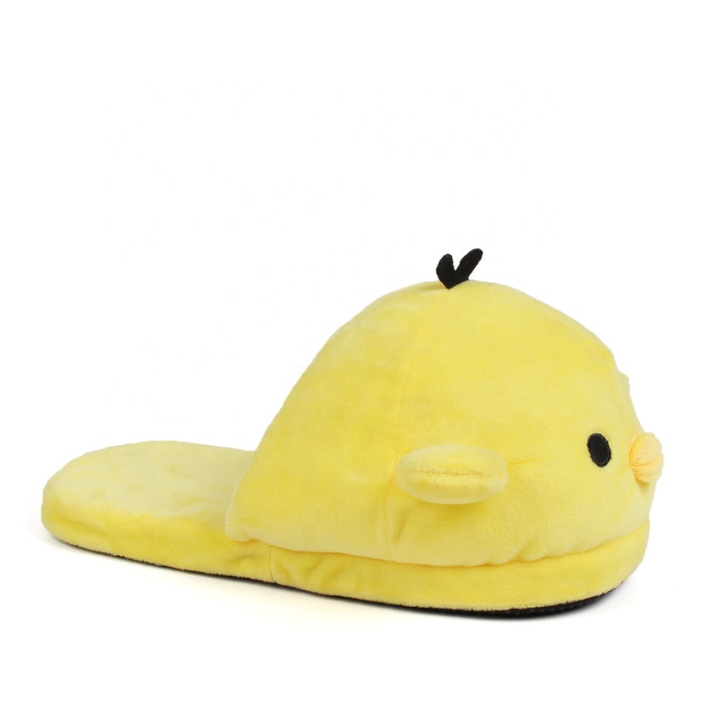 Winter Slipper Factory Price Indoor Cute Cartoon Rubber Duck Warm Soft Plush Fur Women's Slippers Indoor House Slippers