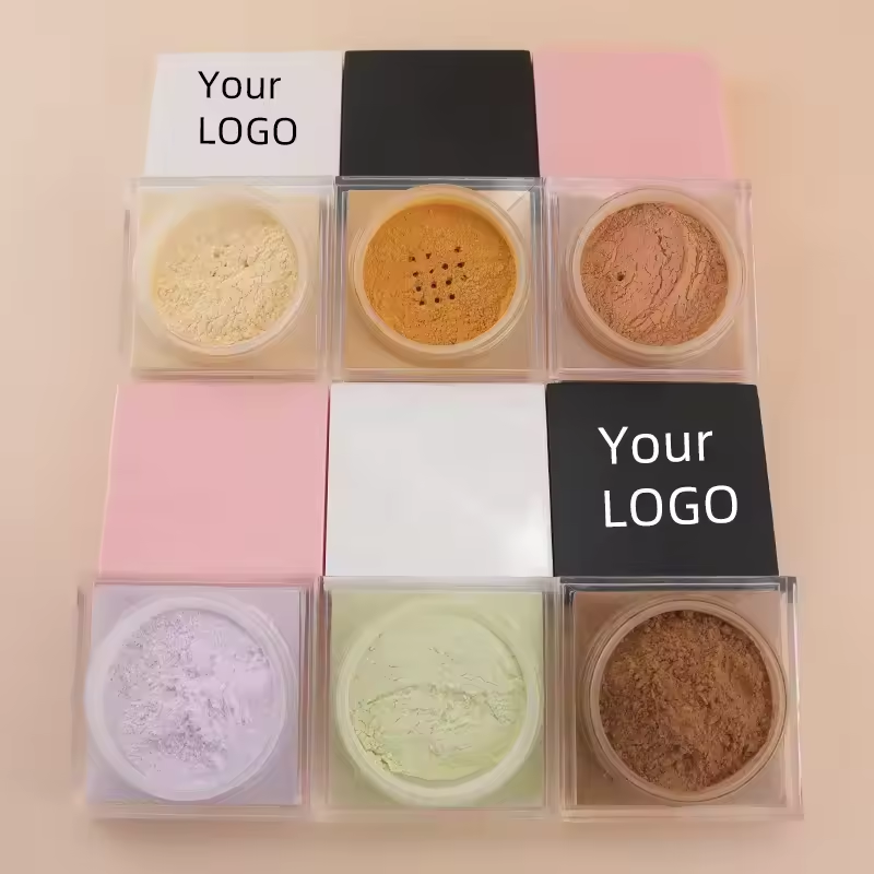 Wholesale Vegan Loose Powder Foundation Long Lasting Waterproof Face Makeup Mineral Private Label Setting Powder In The Face