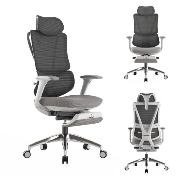 Commercial Furniture Grey HighBack Comfortable Computer Desk Chair Swivel Executive Mesh Ergonomic Office Chair For Work