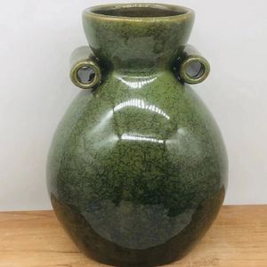 Vintage Green ceramic vase table ornament office home decor wholesale