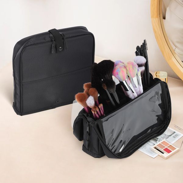 Factory Wholesale OEM ODM Professional Portable Travel Makeup brush Bag brush Organizer brush holder for makeup artist