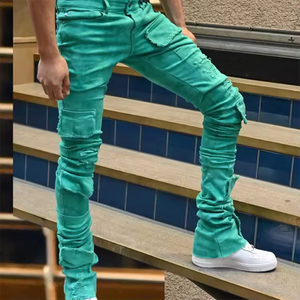 Mens Ripped Jeans Denim Skinny Streetwear Jeans Men Stylish Pants Mens Straight Soft Turkey Stacked Jeans