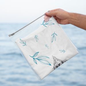 Custom with Logo or Text Frosted Zipper Bags Factory Clear Apparel Bag for T Shirt Custom Matte Frosted Zipper Bag