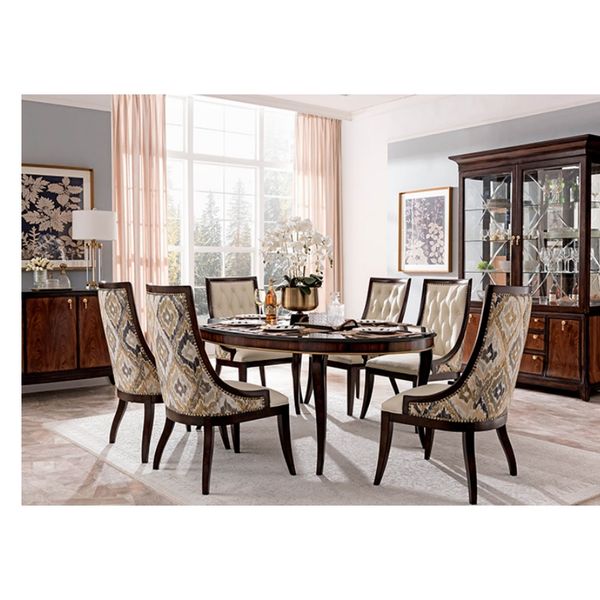 Classic Furniture Dining Room Set High-End Wooden Dinner Table Set American Luxury Furniture Mahogany Table Chair WA426