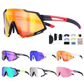 5 Lens Polarized Mountain Bike Cycling Glasses Outdoor Sports Bicycle Goggles UV400 Men Women Fishing Hiking Sports Sunglasses