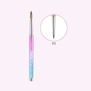 Kolinsky dream color acrylic round handle nail brush smudge painting flower gradient French pen tool