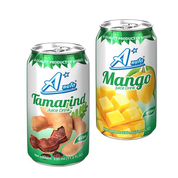 Cheap Price 330ml Can A*nuta Tamarind Juice Canned fruit drink Made from Tamarind Concentrate Juice From Supplier Vietnam