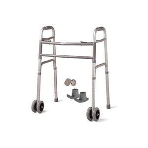 Bliss Medical Bariatric Heavy-Duty Extra Wide Front Wheel Folding Walker with Wheels for Seniors Adults 450 lbs