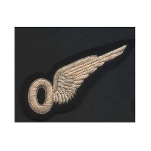 Half style thread hand made embroidery wing Crest Badge tactical cloth sleeve rank gold wire custom patch