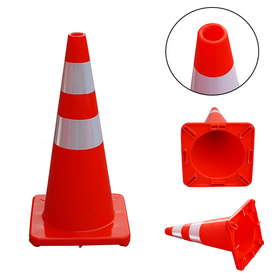 Hot sale high quality 300mm Orange Reflective PVC Road Traffic Sign Safety Plastic Cone