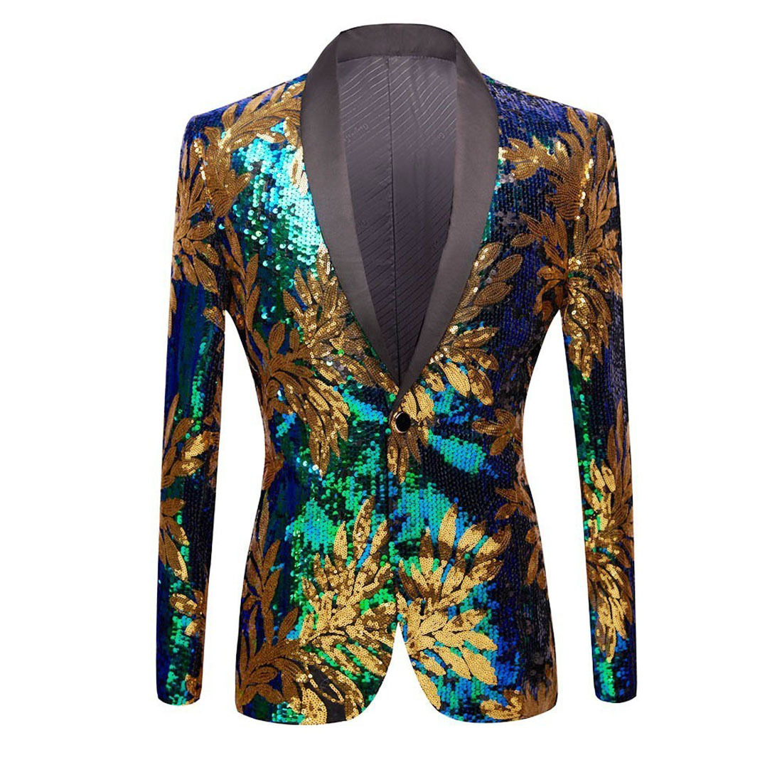 Yiwu Menswear International Trade Co., Ltd. Men's fashion jacket High quality sequin style casual dance DJ clothes sequins boutique fashion coat