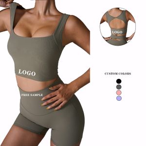 2 Piece Gym Fitness Set Women Gym Clothes Back Hollowing Sports Bra Shorts Breathable Gym Set Fitness Yoga Sets Seamless