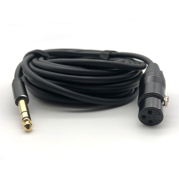Factory Customized Logo 3-Pin External XLR to Jack 6.35mm TRS External Microphone Cable Audio Instrument Cable