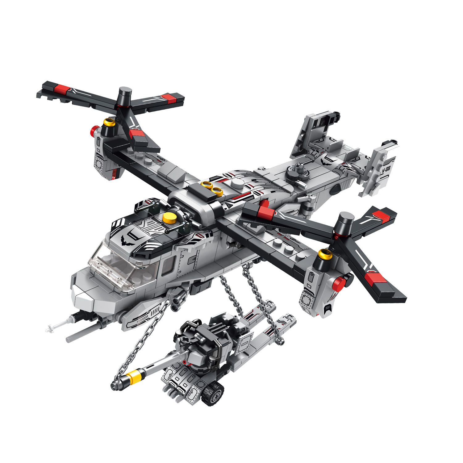 Hot Selling 8 In 1 DIY Educational Abs Abs Plastic Blocks Construction Model Toys Plane Robot Blocks Toys Set