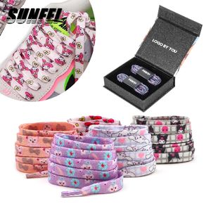 sunfei  Custom Printed Shoe Laces Mix Color Athletic Shoelaces Flat Trainer Shoelaces Sneaker colors Fabric Shoe laces