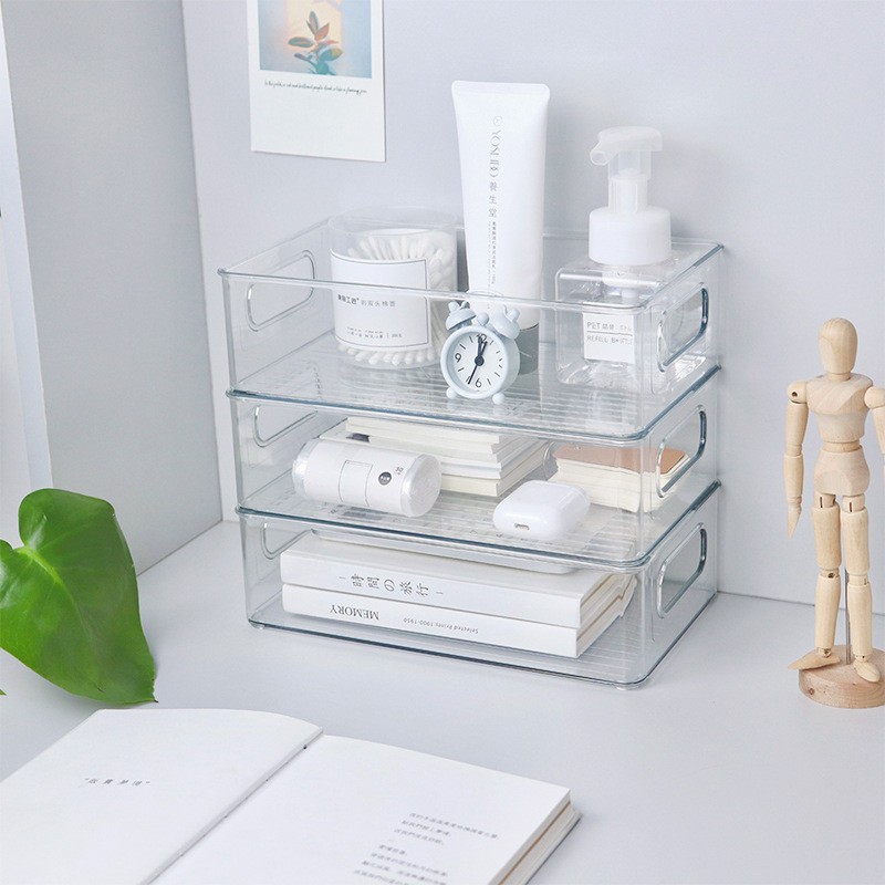 Yiwu Mubang Daily Necessities Factory Creative Transparent Acrylic Cosmetic Cotton Box Crystal Cosmetics Storage Box