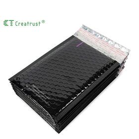 Creatrust Stock Sizes Waterproof Padded Envelopes Black Mailers Customized Logo Self Seal Protective Packaging Poly Bubble