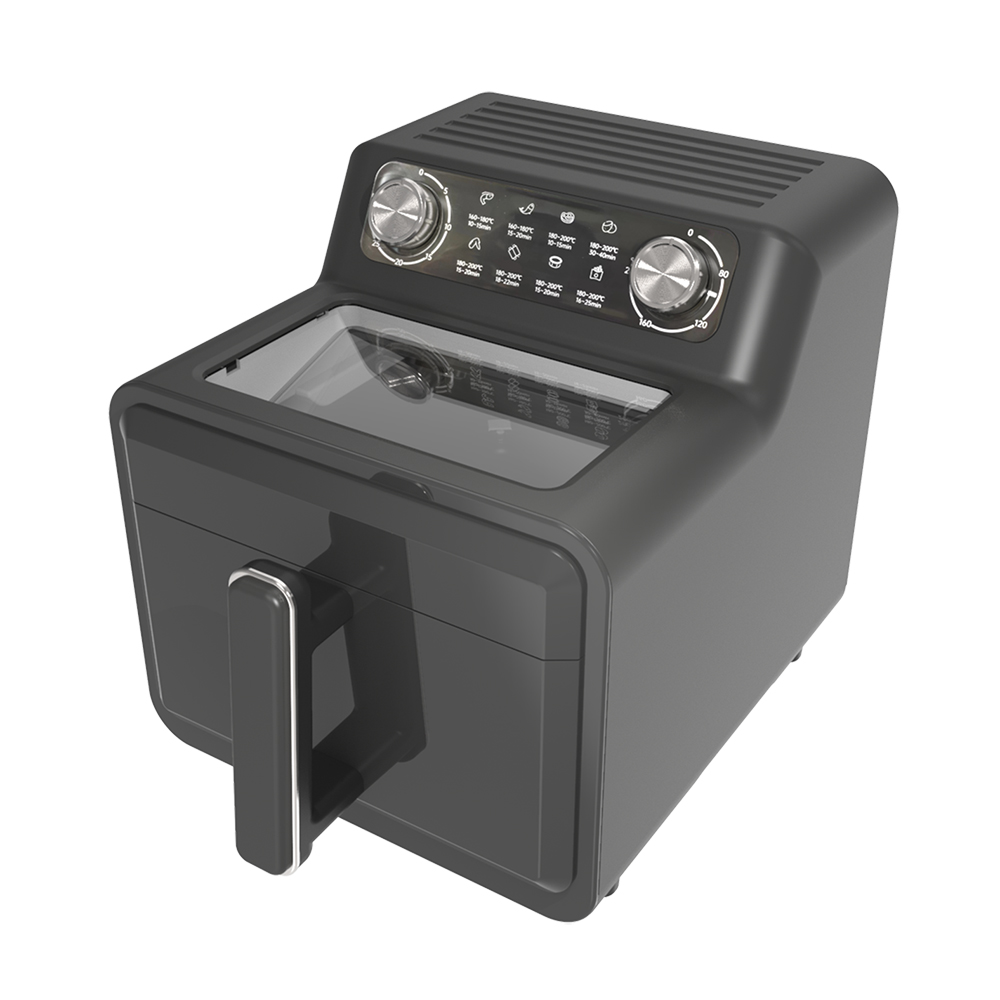 Guangdong Delong Electrical Technology Co., Ltd. oven electric digit oven air fryer glass cooking new fashion oil-free small airfryr basket air fryer on sale
