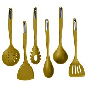 Best selling home and kitchen gadget 6pcs silicone color kitchen utensils set with comfortable handle
