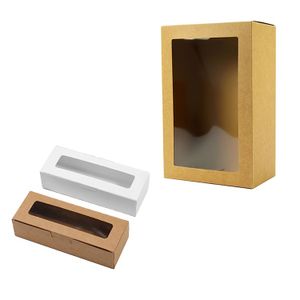 custom packaging Custom Size White Brown Clear Cake Box Transparent Cake Box Large Cake Box with Clear Window