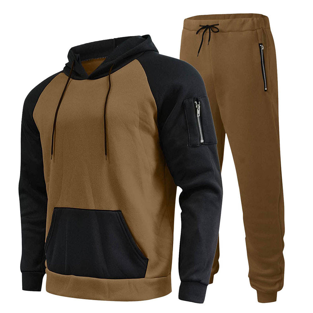 STRONG SYSTEM INDUSTRY High Quality 100% Cotton Custom Printing Jogging Track Sweat Suit Men Jogger Sweatsuit Tracksuit Sweatpants Hoodie Set