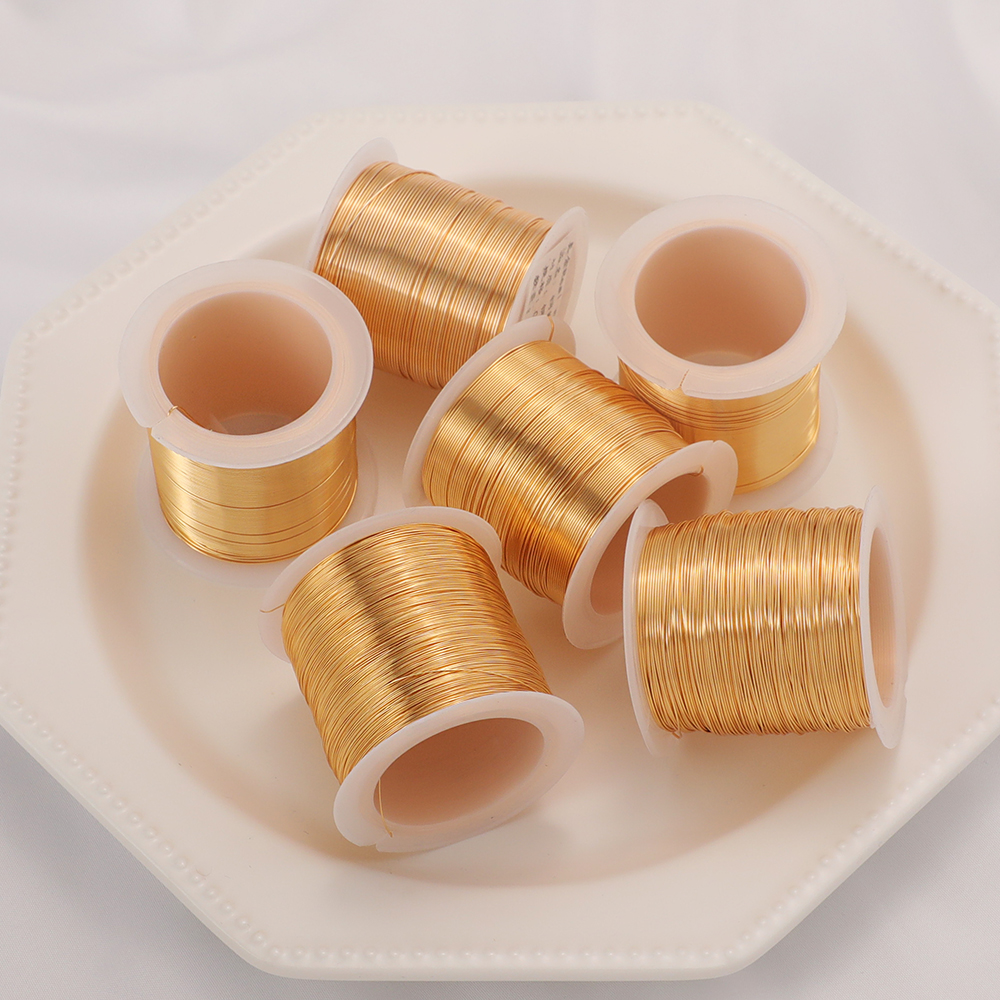 Yiwu Xinba Jewelry Accessories Factory Copper Jewelry Pendant Simple Wire Chain Gold Metal Plating Heat Shrinkable Piece Material Copper Environmental Friendly 2 Roll