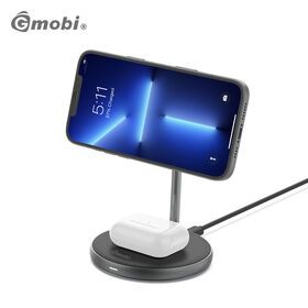 Magnetic 2 in 1 Wireless Charger Stand for iPhone and Airpods with MagSafe