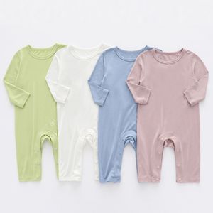 Wholesale Modal Soft Organic 100 % Cotton Baby Clothes Long Sleeve Kid Romper Infant Sleeper
