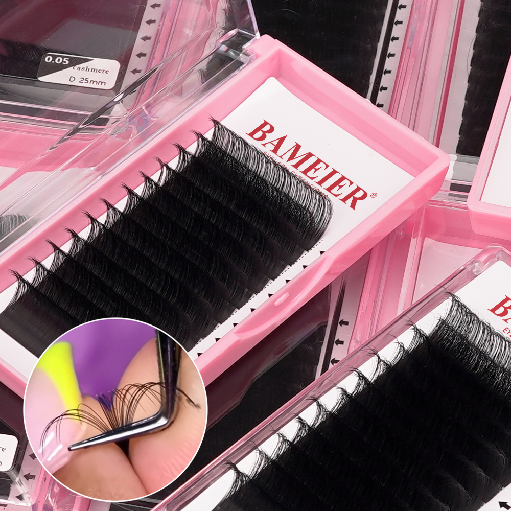 0.05 Hand Made Eyelash Extensions Mega Volume Velvet Extra Black Lash Extension Trays Supplier