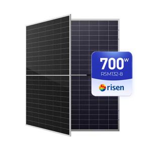 EU Stock 700w solar panel bifacial double glass perc n type 210mm half cell HJT TOPCON for Industrial and commercial system use
