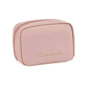 Ginzeal Wholesale New Design Ladies Makeup Bag French Square Makeup Case Pu Leather Travel Cosmetic Bag For Women
