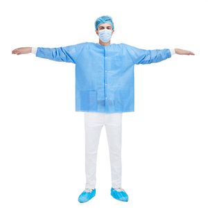 Food Factory Work Suit dust coat jacket sets disposable dust coat cleanroom workwear clean room suit