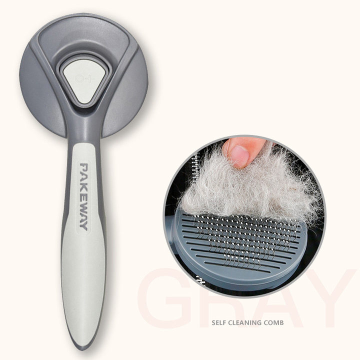 Wholesale new dog and cat bath beauty cleaning supplies to float hair pet self-cleaning comb with handle