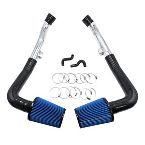 2.5" Polish silver color Cold Air Intake Kit for Ni*ssan 350Z / G35 Q50  with Silicone Hose Side PCV Breather Hose Set