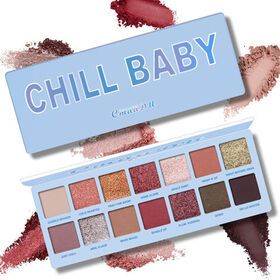 Top Fashion 14 Color Metal Waterproof Eyeshadow Palette Glitter Matt Blue Cosmetics Eyeshadow Palette