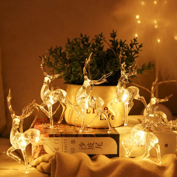 Cross-Border LED Elk and Deer Shape Light String Festive Christmas Decorative Lights for Atmosphere