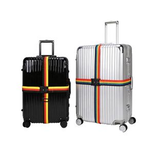 Travelsky luggage belt with combination lock Custom logo personalised travel Adjustable cross pp TSA Luggage belt Strap