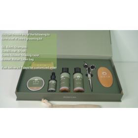 Dropshipping organic 7pcs men care  hair beard grooming growth kit