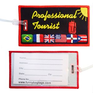 Promotional Travel Accessories Embroidered Custom Luggage Tag