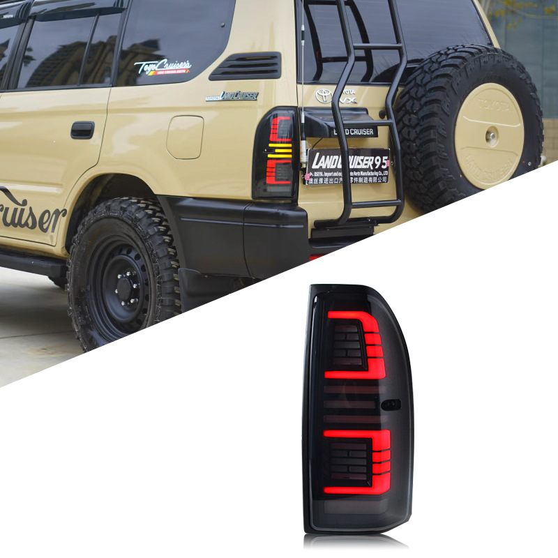Guangzhou Xinda High-Tech Co., Ltd. Applicable to 96-02 Toyota Prado LC90 taillight assembly LC95 3400 modified LED driving lights, turn signals and taillights
