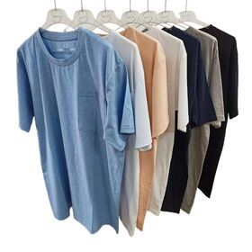 Plain Dyed Men's T shirt High Quality Soft And Breathable Men's T-shirts With Pocket Wholesale T-shirt Man Clothes