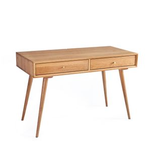 Home Natural Corner Table Oak Computer Desk With Drawers
