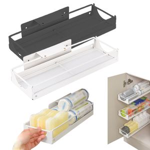 Kitchen Household Snack Drawer Type Slit Storage Rack Slide Rail Under Sink Storage Expandable Pull Out Cabinet Drawer