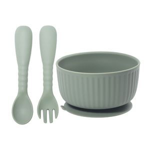 Silicone Child Baby Sets Baby Feeding Dish Suction Baby Silicone Tableware Bowl With Spoon