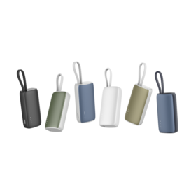 Mini Portable Charger Nano Power Bank, 5000mAh Portable Phone Charger, Built-in Cable