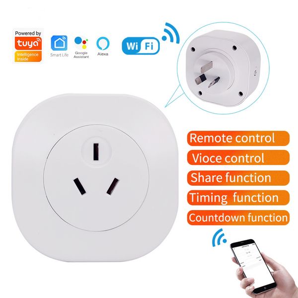 XUGUANG Smart AU Socket Enclosure White Wifi Smart Plug Power Socket Wireless Remote Control Smart Plug For Home Automation